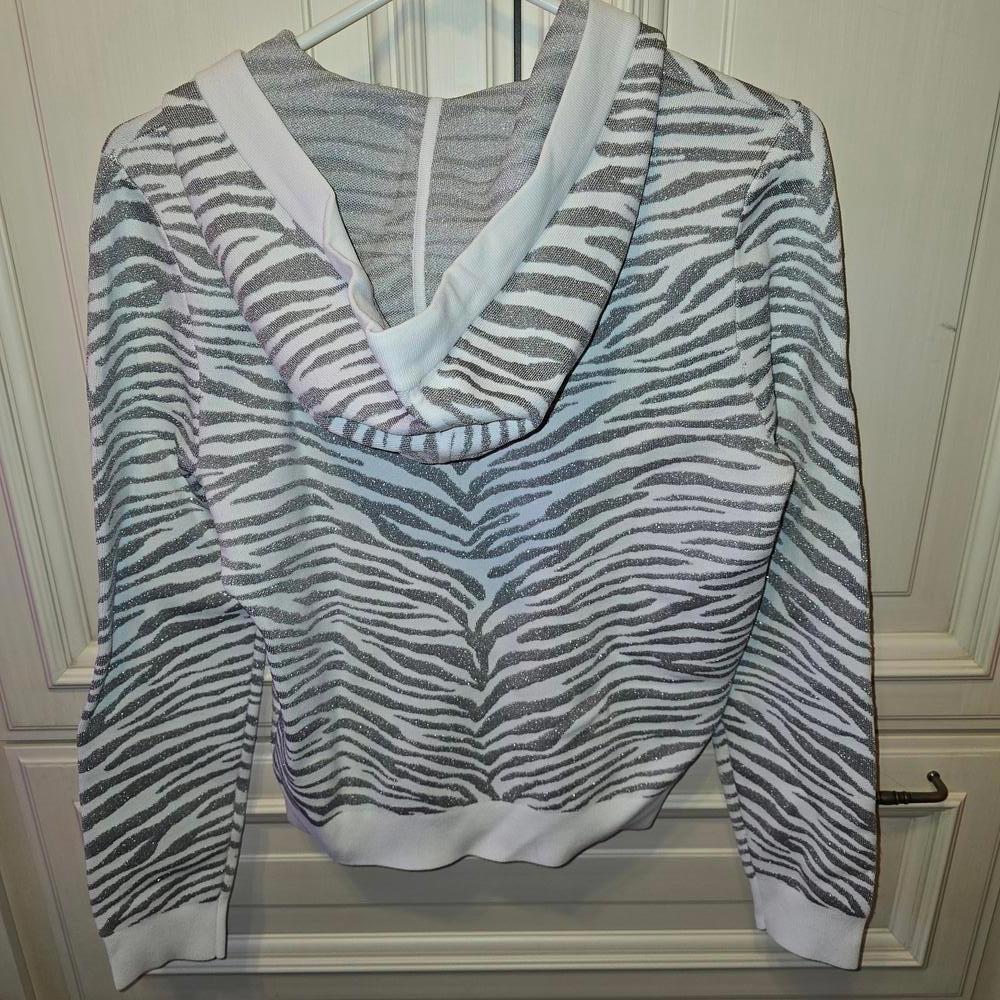 Michael Kors Zebra Print Jacket - White and Silver - Picture 4 of 4